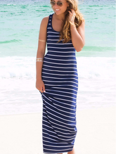 Dancing On Air Striped Knit Midi Dress FLAW-001